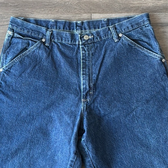 Wrangler 36x30 Baggy Carpenter Blue Denim Jeans - Picture 5 of 8